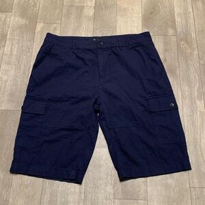 Mens Guess Cargo Navy‎ Blue Shorts